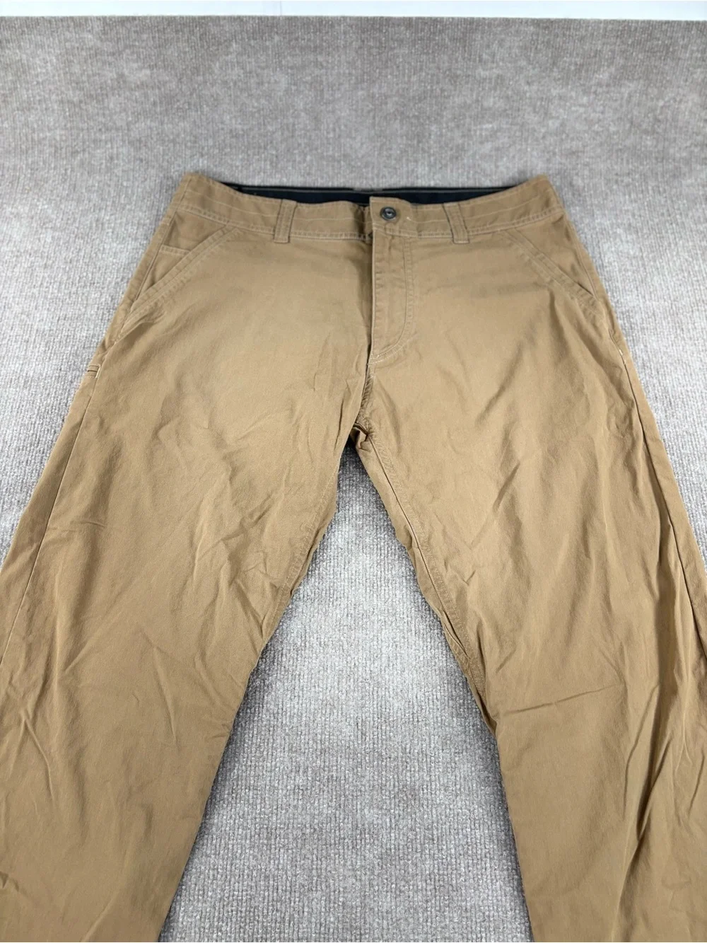 Kuhl Slax Pants Mens Size 35x34 Brown Hiking Outdoor Stretch Chino Quick Dry